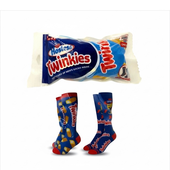 Twinkies Hostess Cakes Crew Socks 2 Pairs - Picture 5 of 7